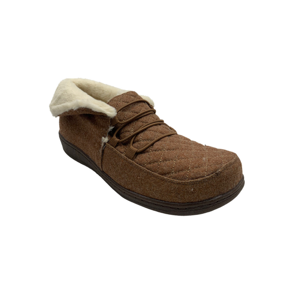 Vionic Indoor Outdoor Flannel Slippers Believe Toffee - Medium